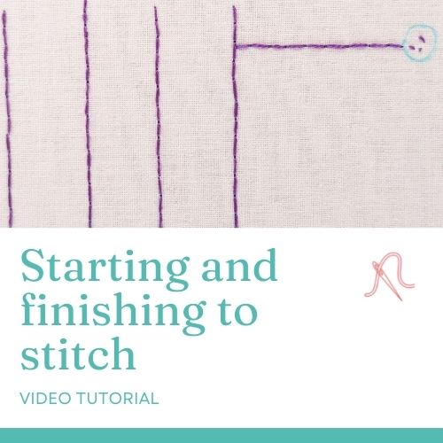 Starting and finishing to stitch - video tutorial
