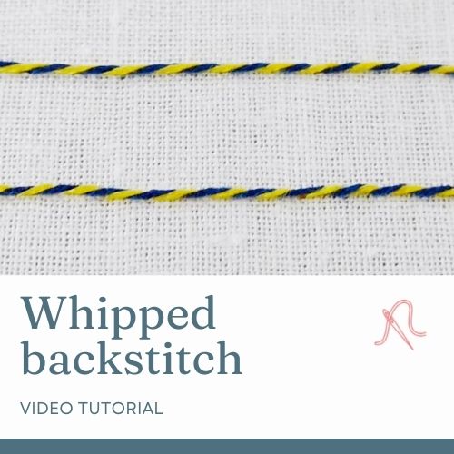 Whipped backstitch video tutorial