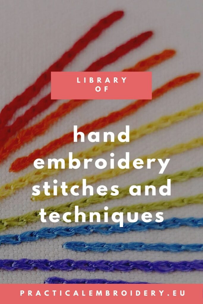 Stitch library A-Z - hand embroidery stitches and techniques