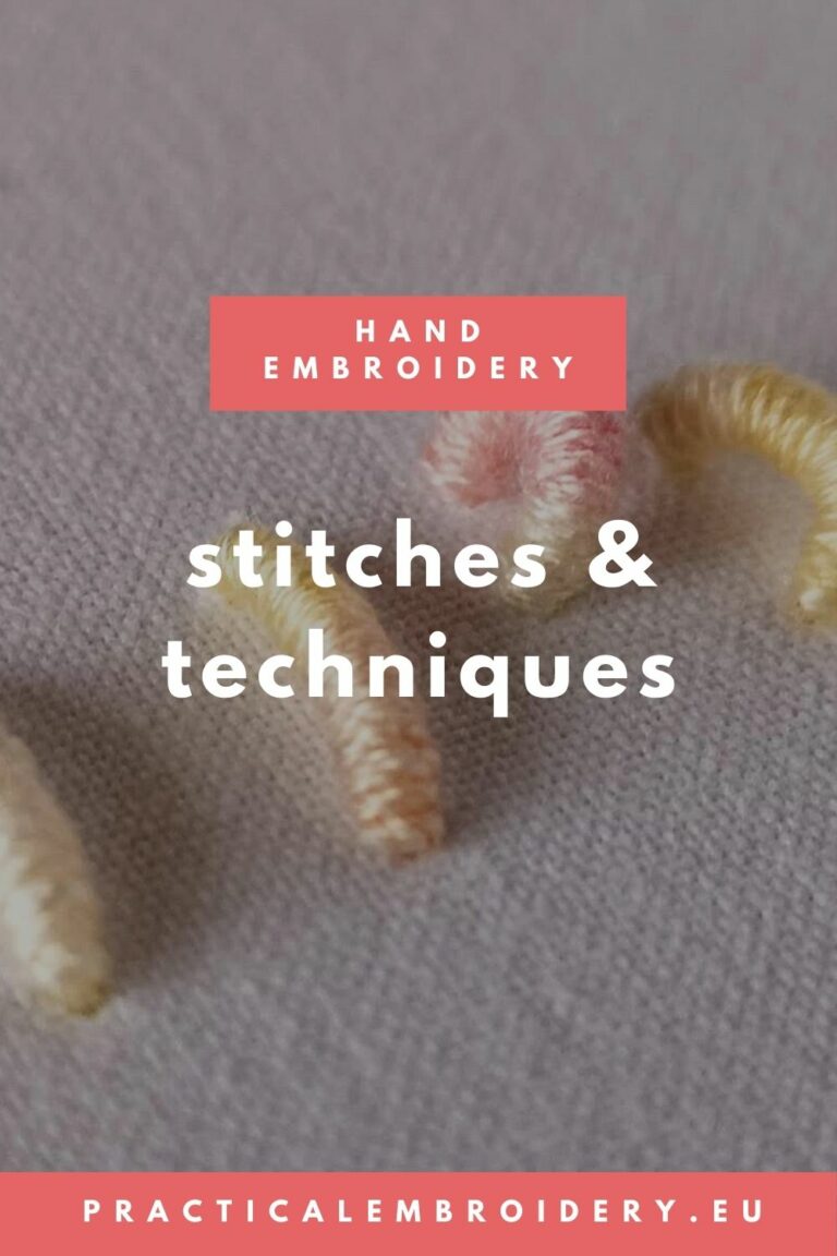 Hand embroidery stitches and techniques PIN