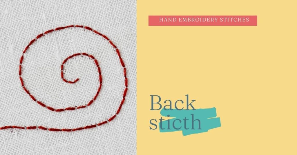 Back stitch - hand embroidery stitches to learn