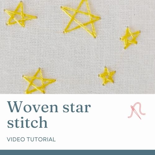 Woven star stitch video tutorial