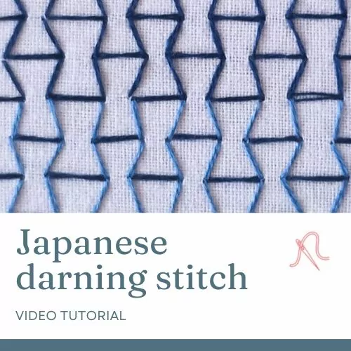Japanese darning stitch video tutorial