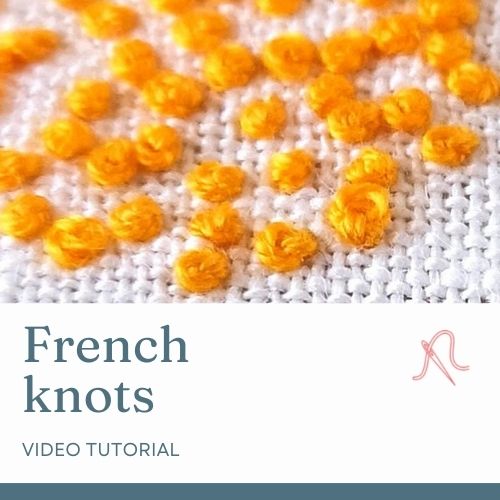 French knots embroidery video tutorial