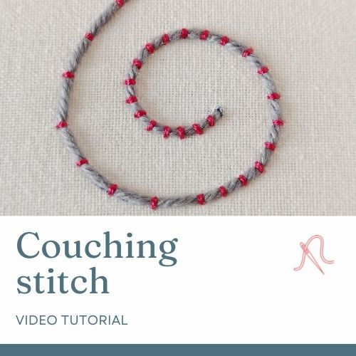 Couching stitch video tutorial