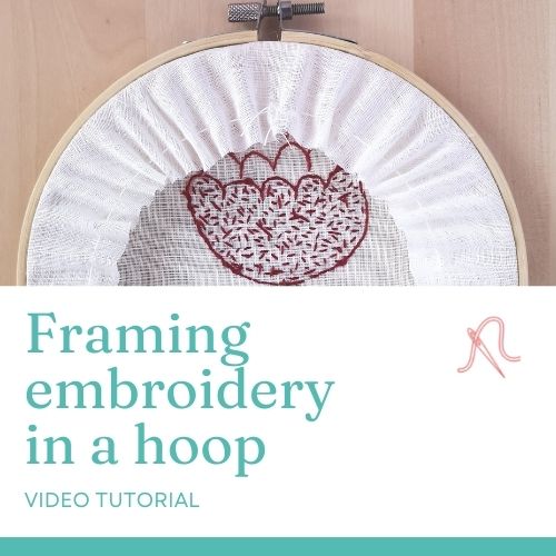 Framing embroidery in a hoop - video tutorial