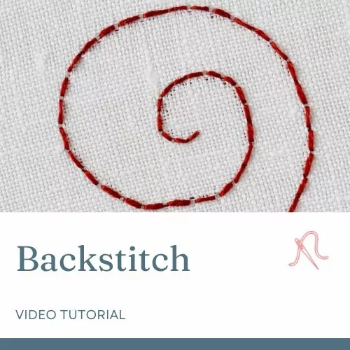 Backstitch embroidery video tutorial