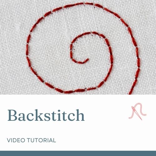 Backstitch embroidery video tutorial