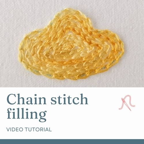 Chain stitch filling video tutorial