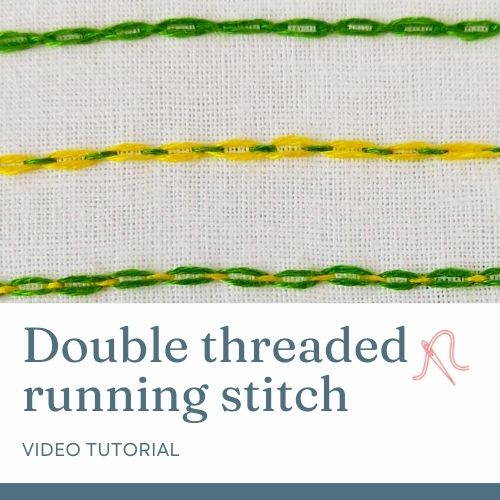 Double threaded running stitch video tutorial