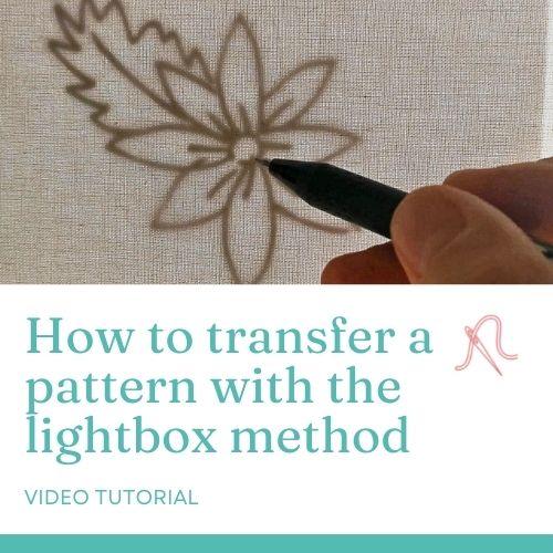 How to transfer a pattern with lightbox method - video tutorial
