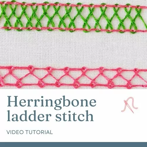 Herringbone ladder stitch video tutorial