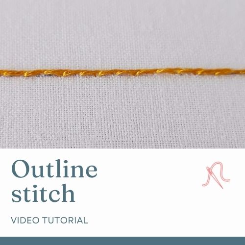 Outline stitch video tutorial