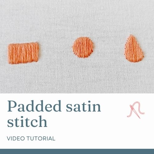Padded satin stitch video tutorial
