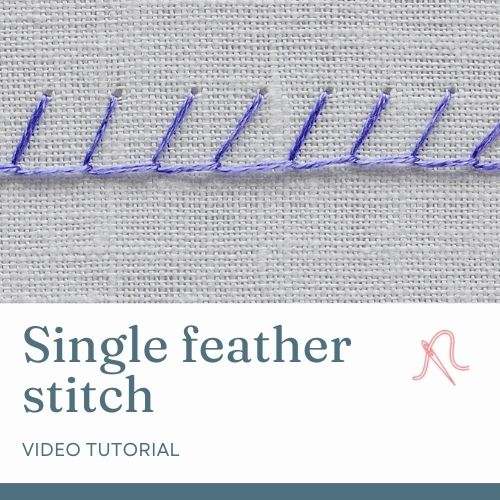 Single feather stitch video tutorial