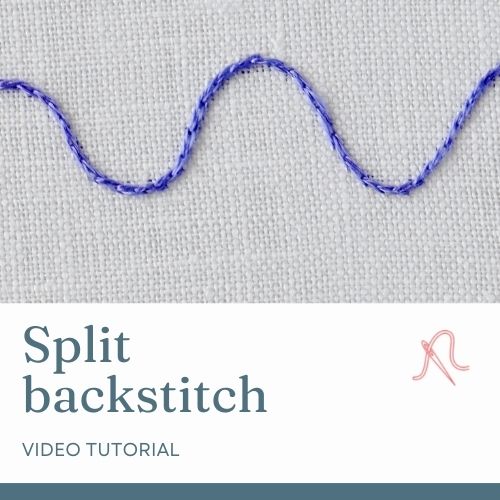Split backstitch video tutorial