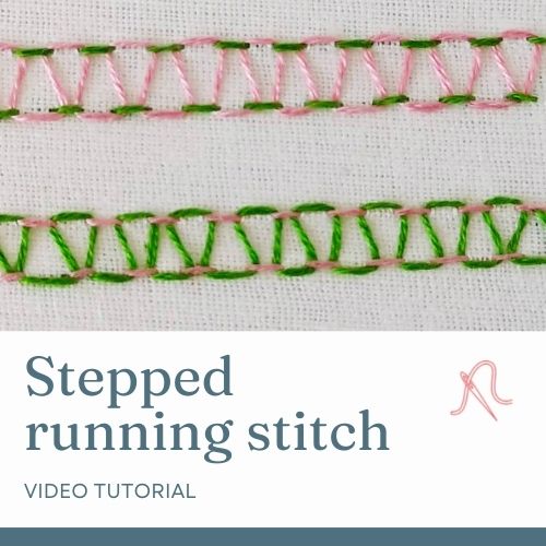 Stepped running stitch video tutorial