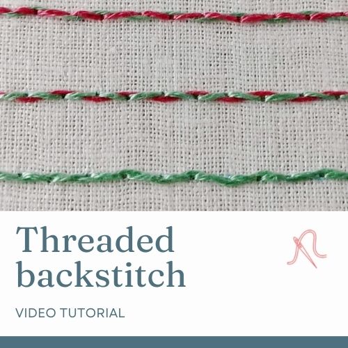 Threaded backstitch video tutorial