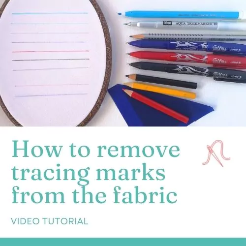 How to remove tracing marks from the fabric - video tutorial