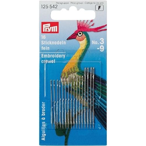 Prym Crewel Needles, No. 3-9 on Amazon