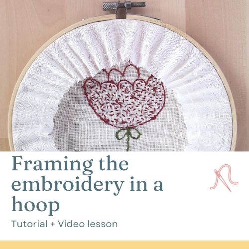 Framing embroidery in a hoop tutorial