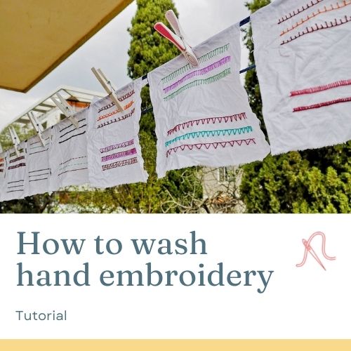 How to wash hand embroidery