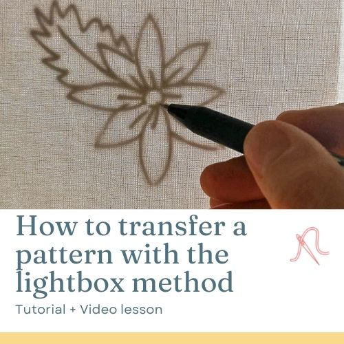 How to transfer a pattern with the lightbox method - tutorial