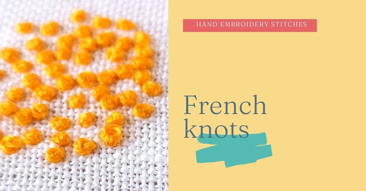 French knot structural decorative hand embroidery stitch