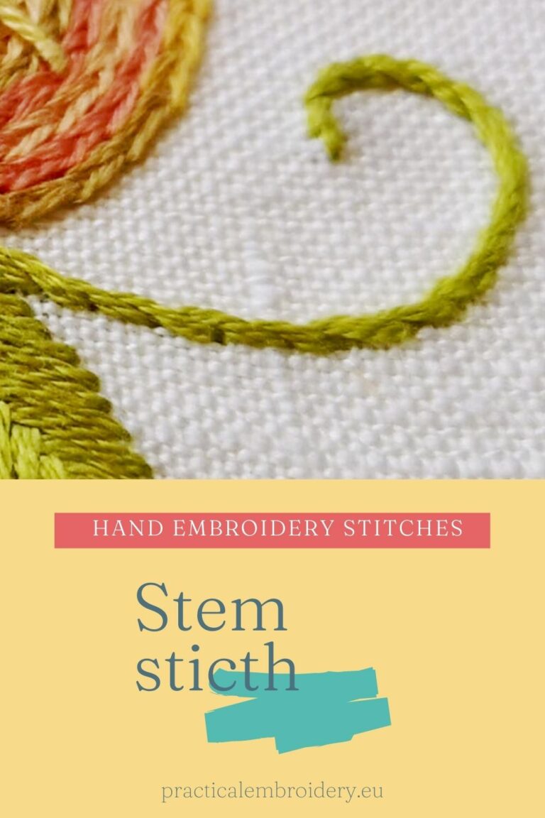 Stem stitch 4 Stem stitch - hand embroidery stitches to learn PIN