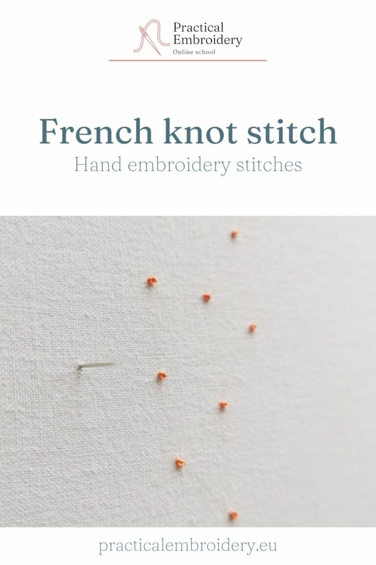 French knot hand embroidery stitch PIN