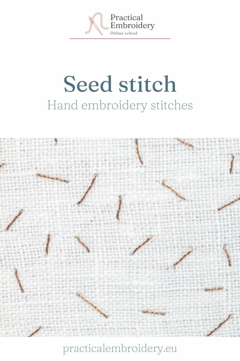 Seed stitch embroidery PIN