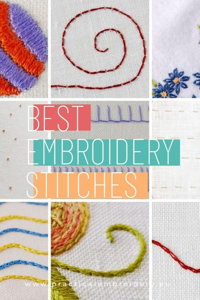 Best embroidery stitches. Top 10 PIN