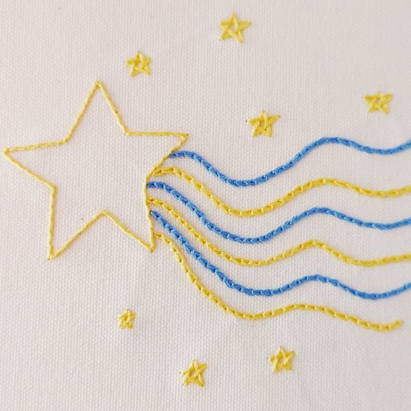 Milky way hand embroidery pattern