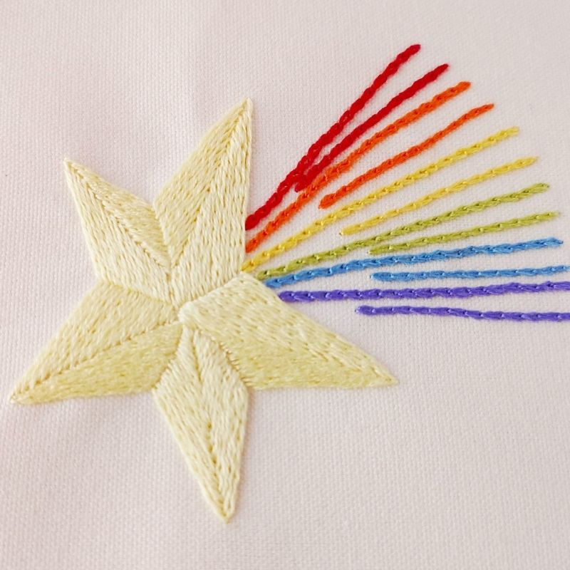Rainbow star pattern