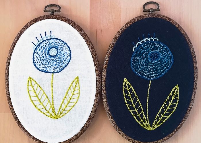 Needlework framed in a Flexi hoop image