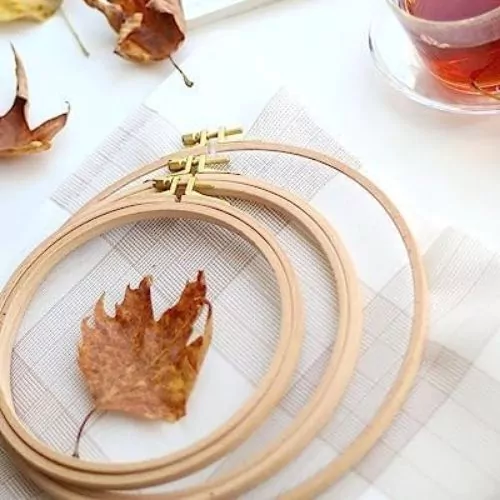 Nurge premium beech wood gold clasp embroidery hoops on Amazon