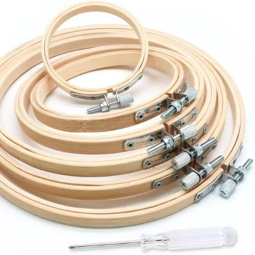 Set of Bamboo embroidery hoops on Amazon