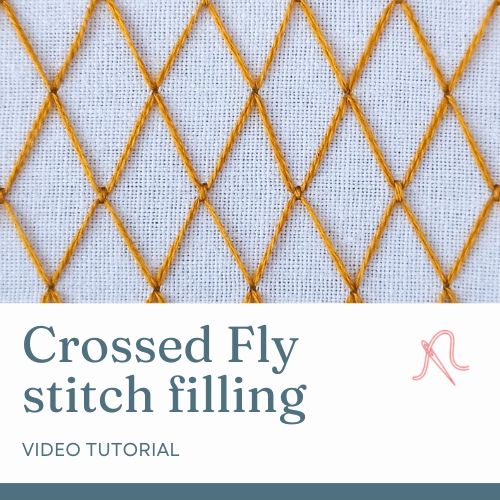 Crossed fly stitch video tutorial