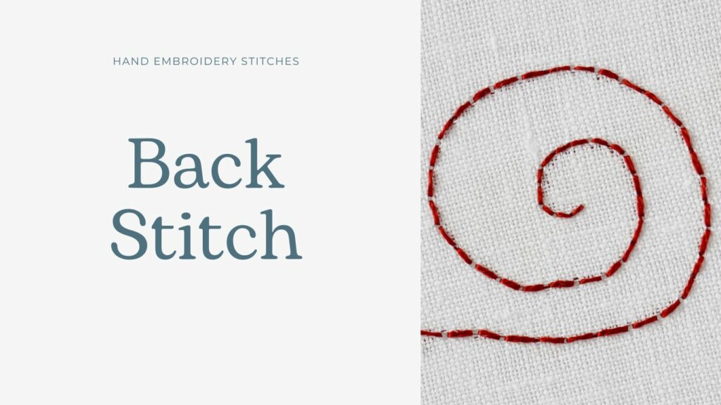 Back stitch embroidery tutorial