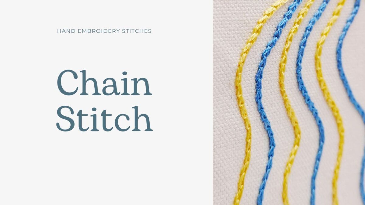 Chain stitch - Library of hand embroidery stitches