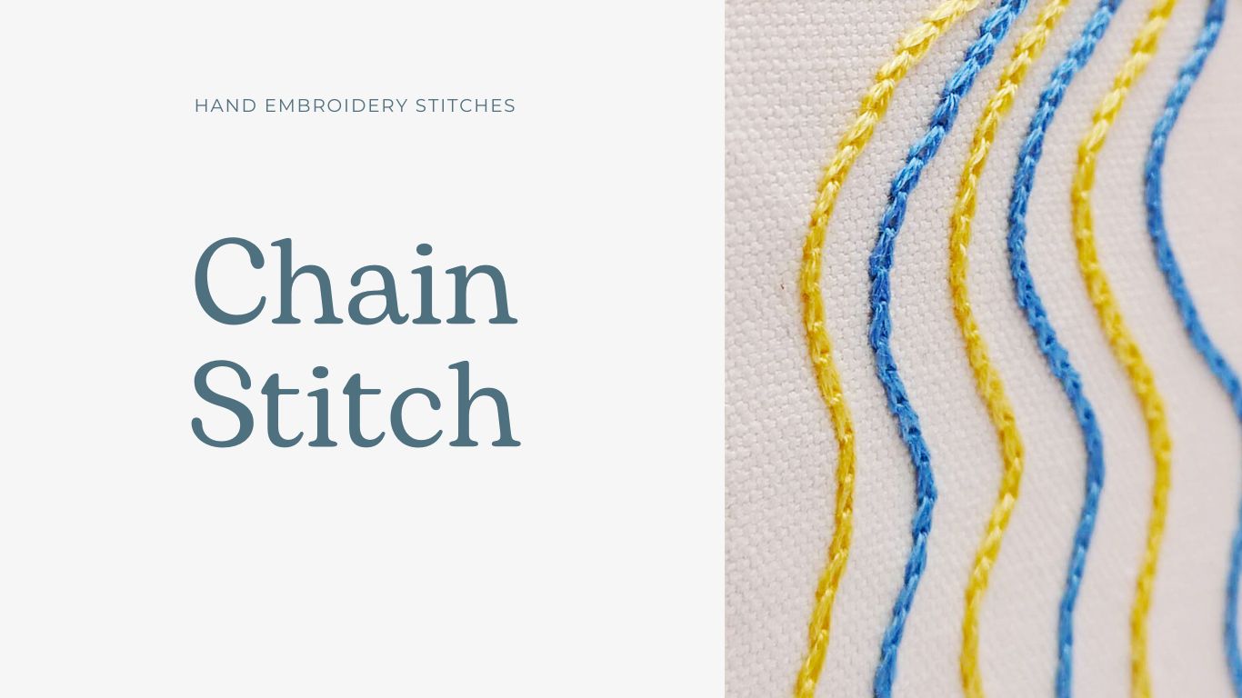 Chain stitch hand embroidery tutorial