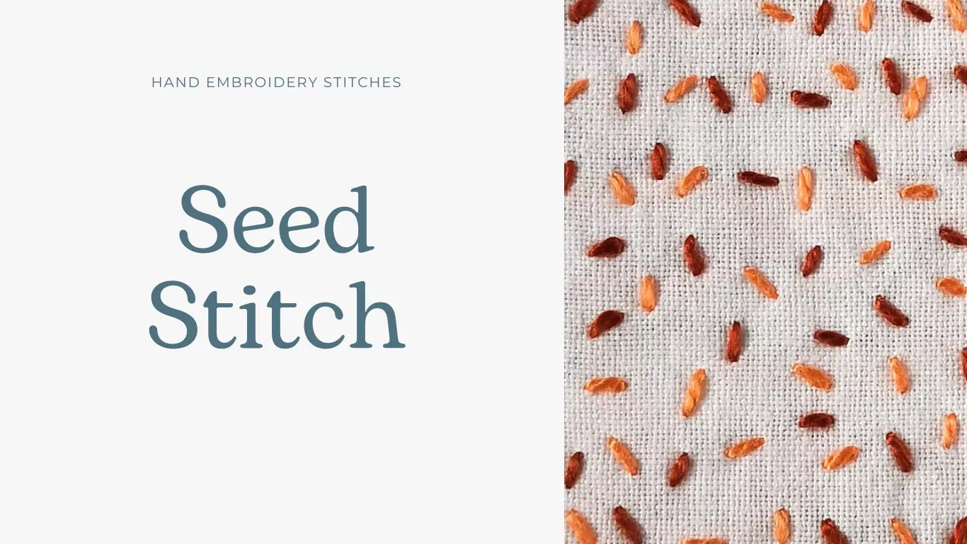 Seed stitch hand embroidery tutorial