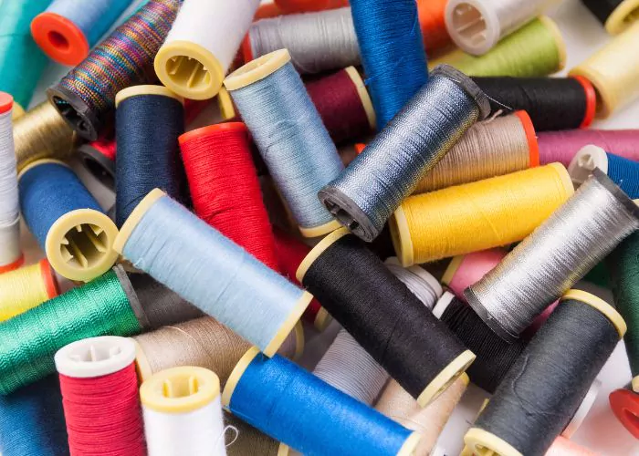 Sewing thread of various colors image