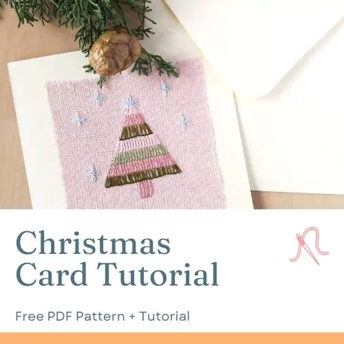 Christmas Card Tutorial and free pattern download