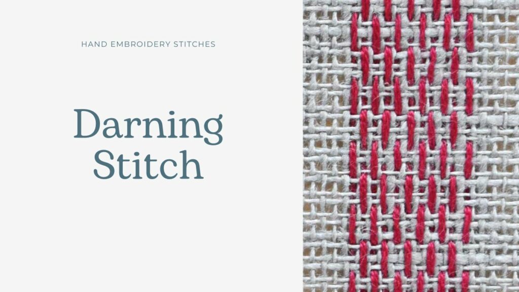 Darning stitch hand embroidery tutorial