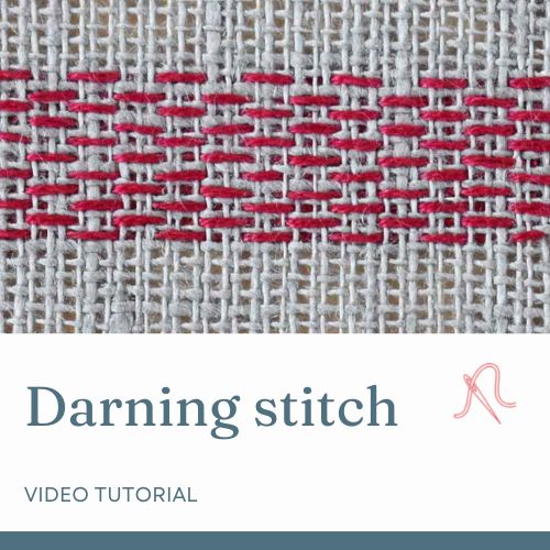 Darning stitch video tutorial