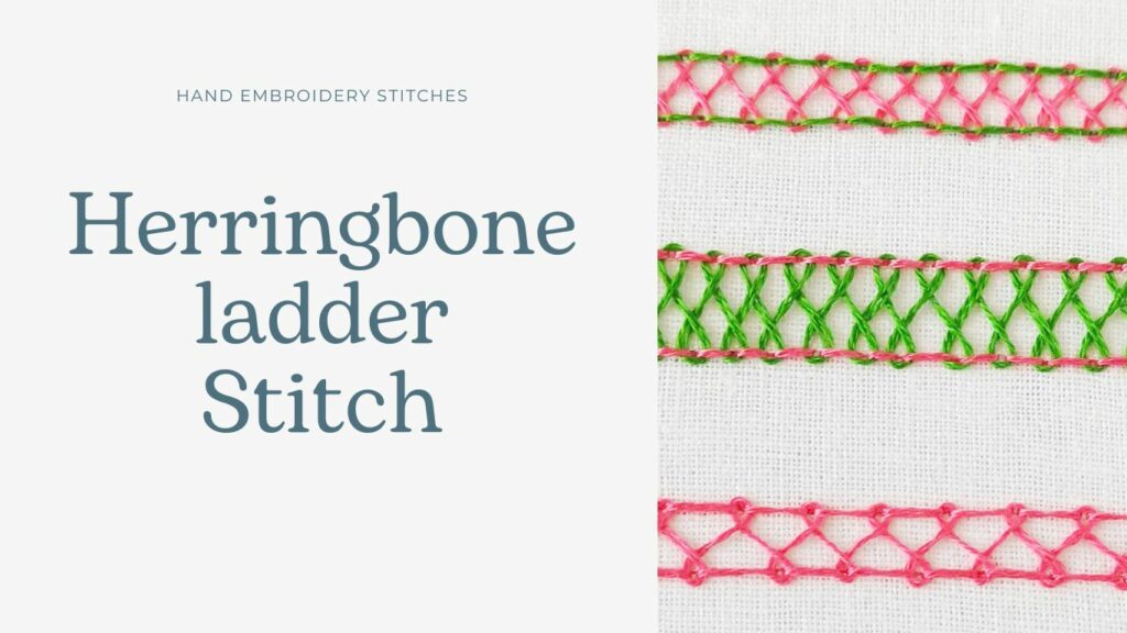 Herringbone ladder stitch