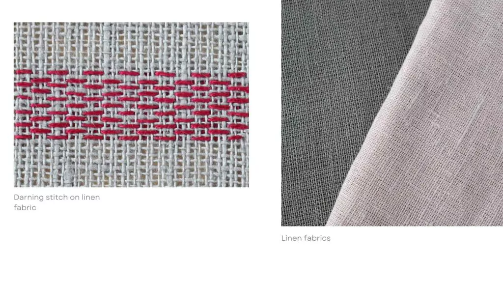 Linen fabrics for embroidery