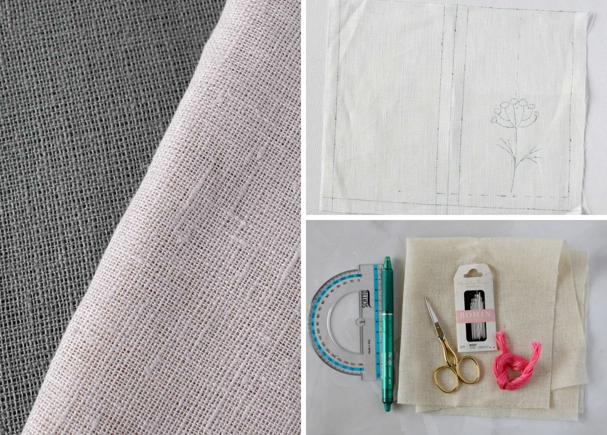 Linen fabrics of different weights and weaves image