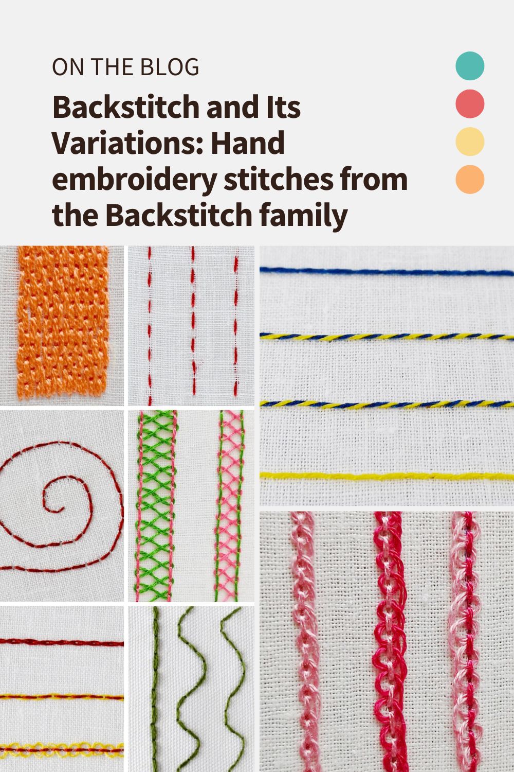 Beautiful Backstitch Variations Every Embroiderer Needs PIN image